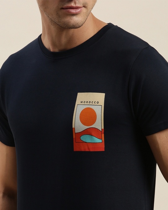 Shop Blue Graphic Print T Shirt 36