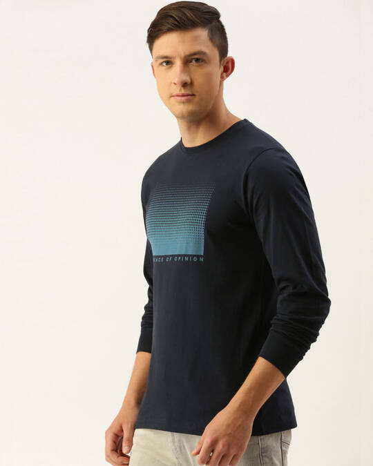 Shop Men's Blue Graphic Print T-shirt-Design