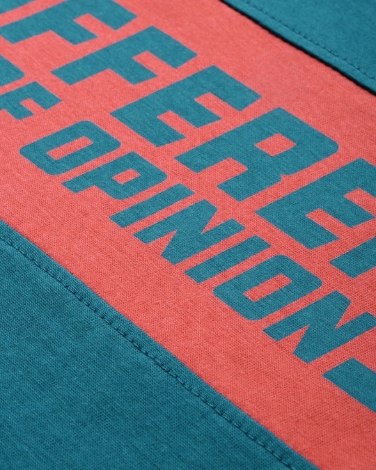 Shop Blue Typographic T Shirt-Full