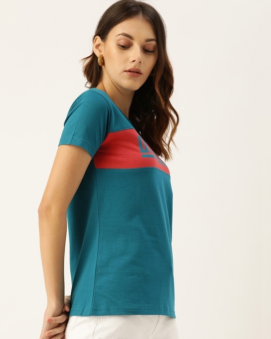Shop Blue Typographic T Shirt-Design