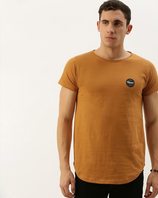Shop Brown Solid T Shirt-Front