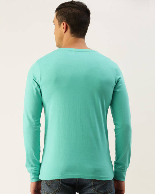Shop Men's Green Graphic Print T-shirt-Back