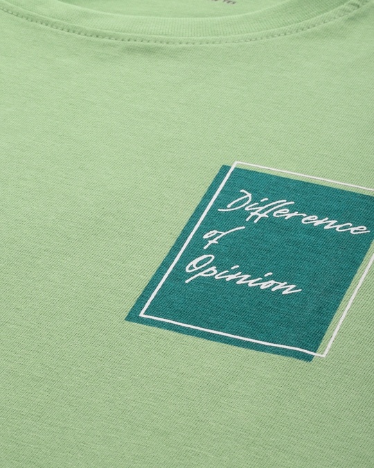 Shop Women's Green Typographic T-shirt-Full