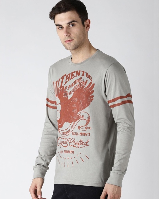 Shop Grey Graphic Print T Shirt-Design