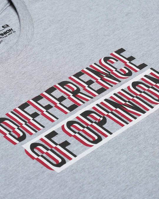 Shop Grey Melange Typography T Shirt-Full