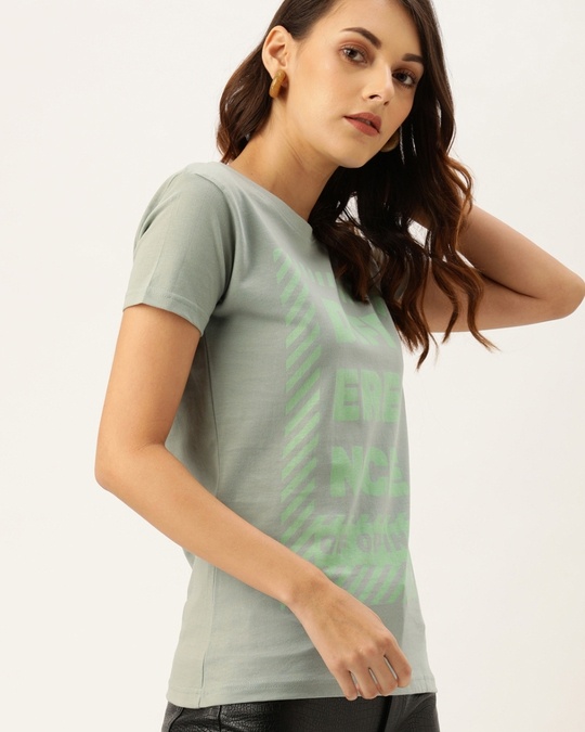 Shop Grey Typographic T Shirt-Design