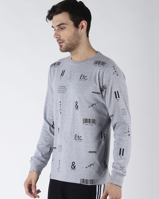 Shop Grey Typography T Shirt-Design