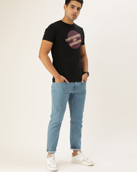 Shop Men's Black Typo Printed T Shirt