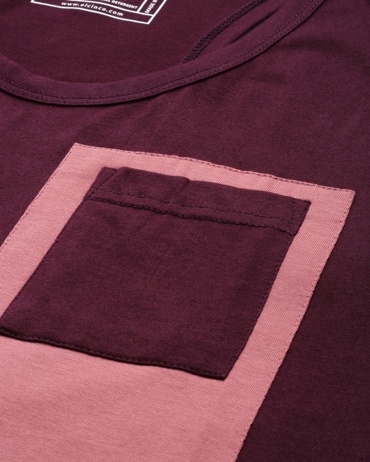 Shop Men's Maroon Colourblock Sleeveless T-shirt