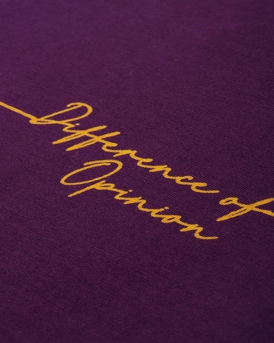 Shop Men's Violet TypoGraphic Printed T-shirt-Full