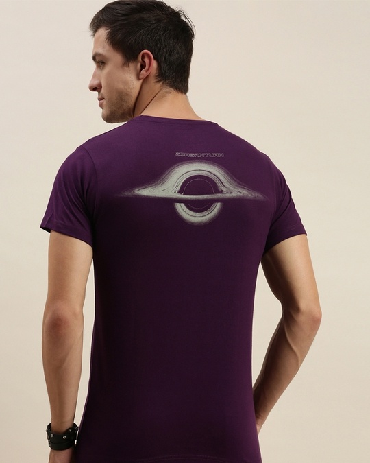 Shop Purple Graphic Print T Shirt-Back