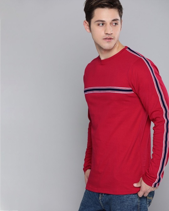Shop Red Solid T Shirt-Design
