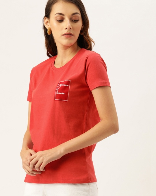 Shop Red Typographic T Shirt-Design