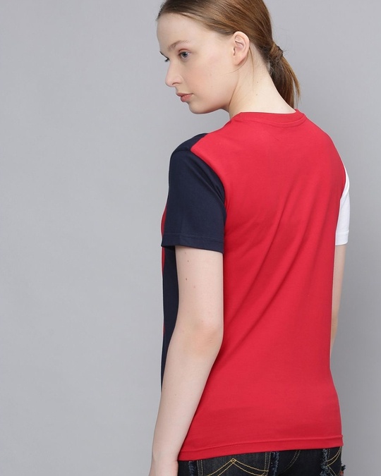 Shop Red Typographic T Shirt37-Back