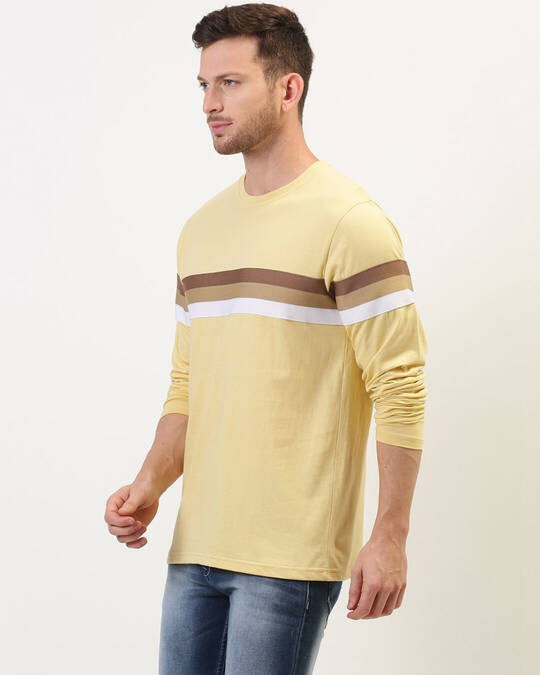 Shop Men's White Striped T-shirt-Design