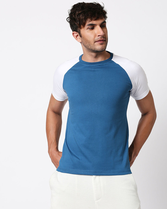 Shop Digi Teal Raglan Half Sleeve T-Shirt-Back