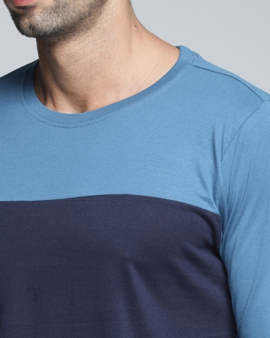 Shop Men's Multicolor Colourblocked T-shirt-Full