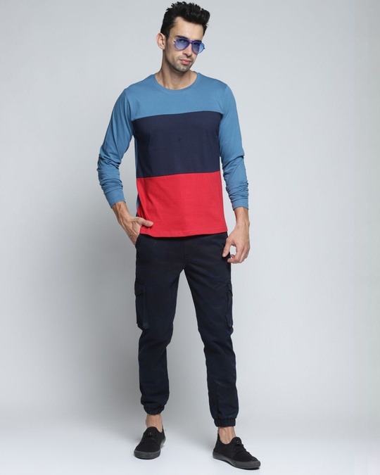 Shop Men's Multicolor Colourblocked T-shirt