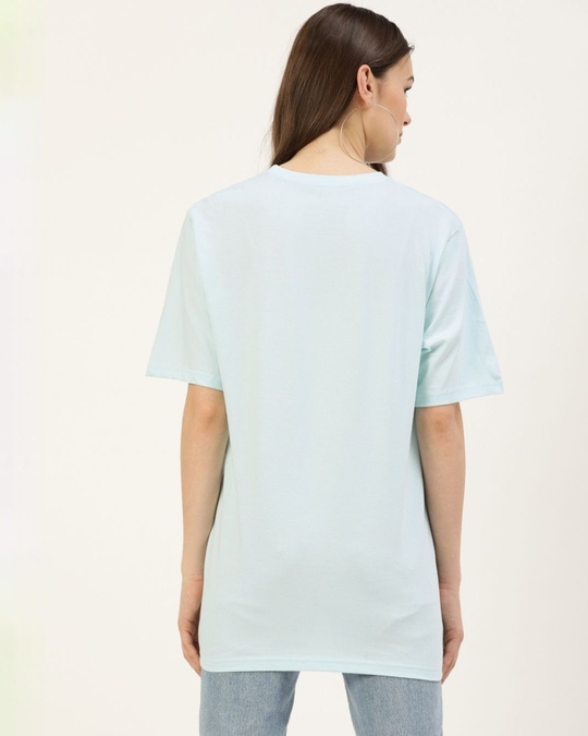 Shop Women's Blue Graphic Print T-shirt-Back