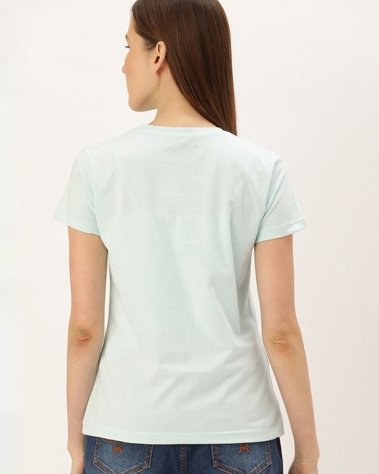 Shop Women's Blue Solid T-shirt-Back