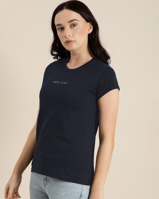 Shop Blue Typography T Shirt-Design