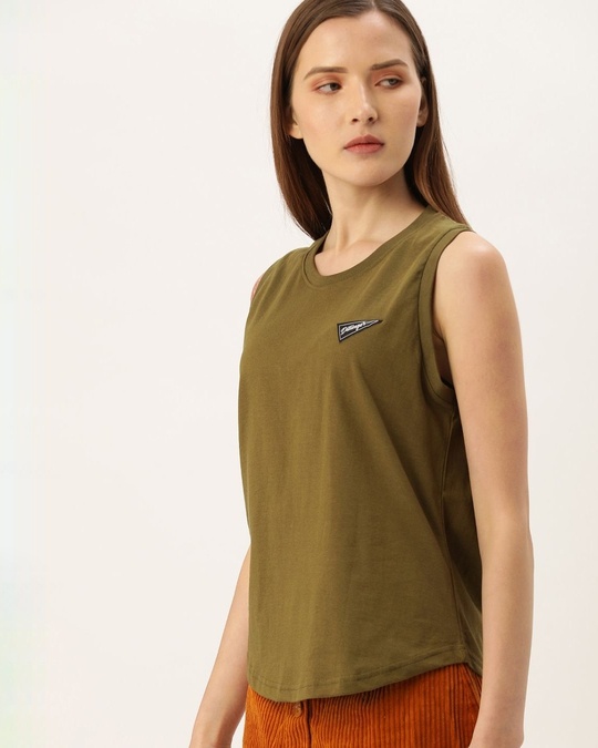 Shop Women's Green Solid T-shirt-Design