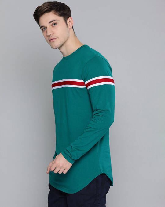 Shop Men's Green Solid T-shirt-Full