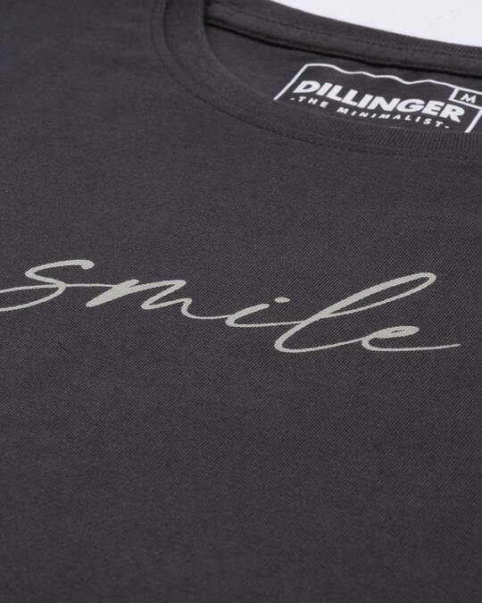Shop Men's Grey Typography T-shirt-Full
