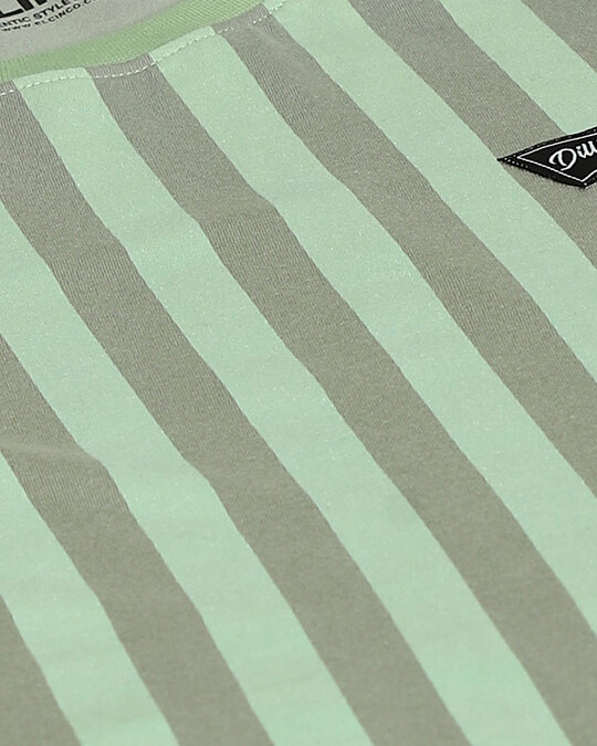 Shop Grey Vertical Stripes T Shirt-Full