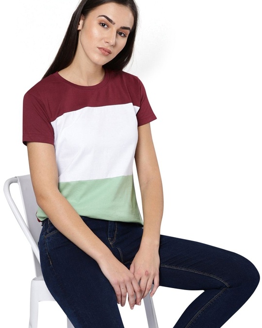 Shop Women's Maroon Solid T-shirt