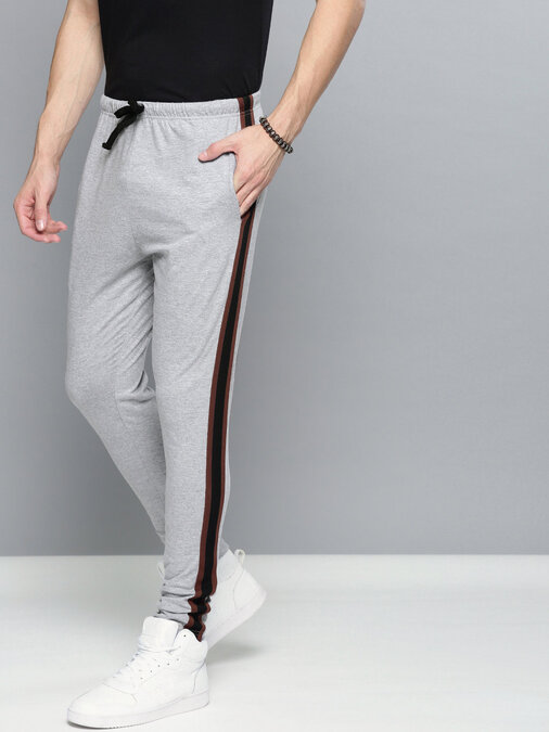 Shop Men's Grey Solid Track Pants-Design