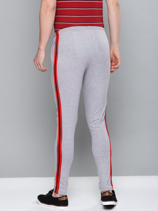 Shop Men's Grey Solid Track Pants-Back