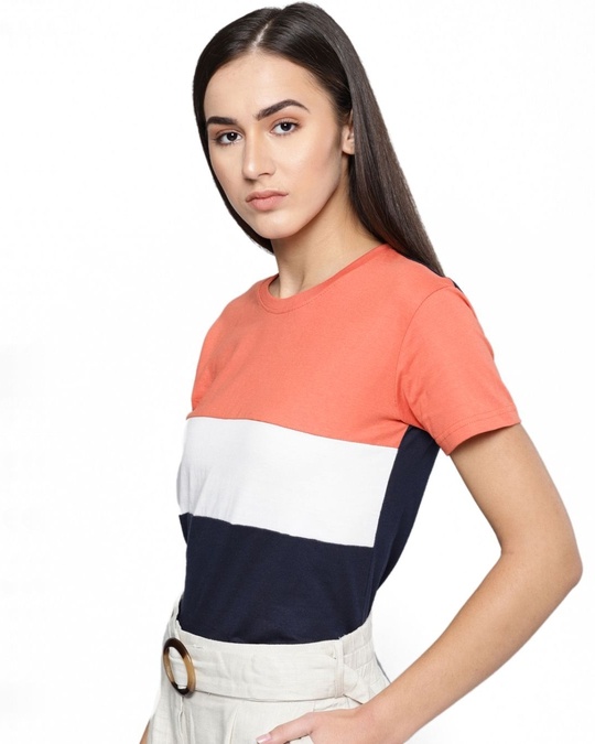Shop Orange Solid T Shirt-Design