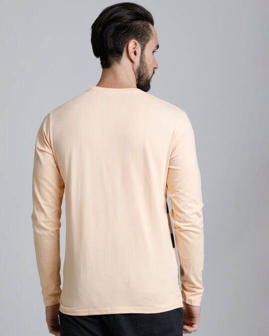 Shop Men's Orange Striped T-shirt-Back