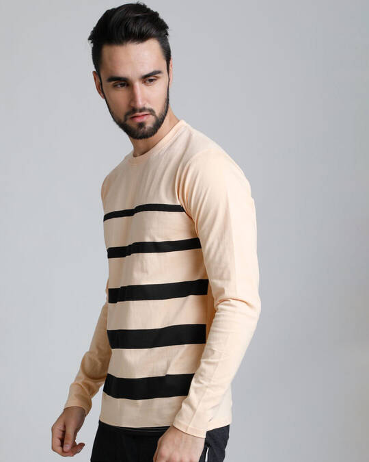 Shop Men's Orange Striped T-shirt-Design