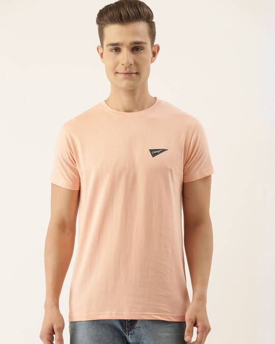 Shop Men's Pink Solid T-shirt-Front