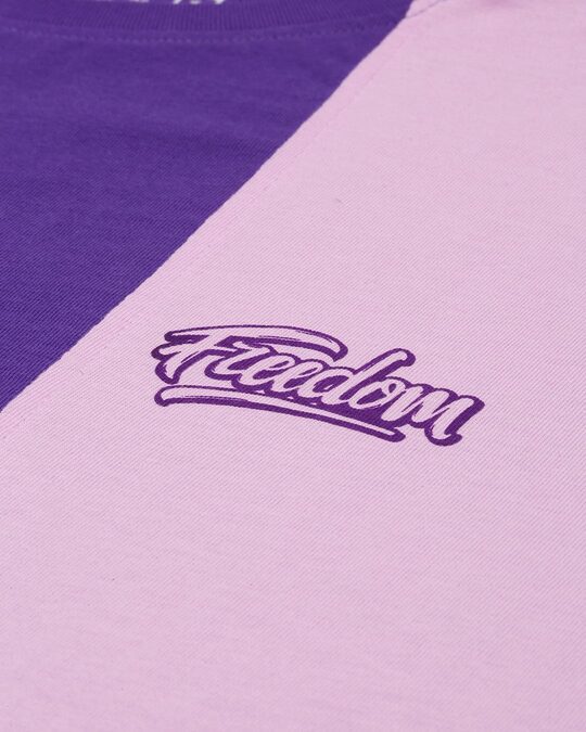Shop Purple Colourblocked T Shirt-Full