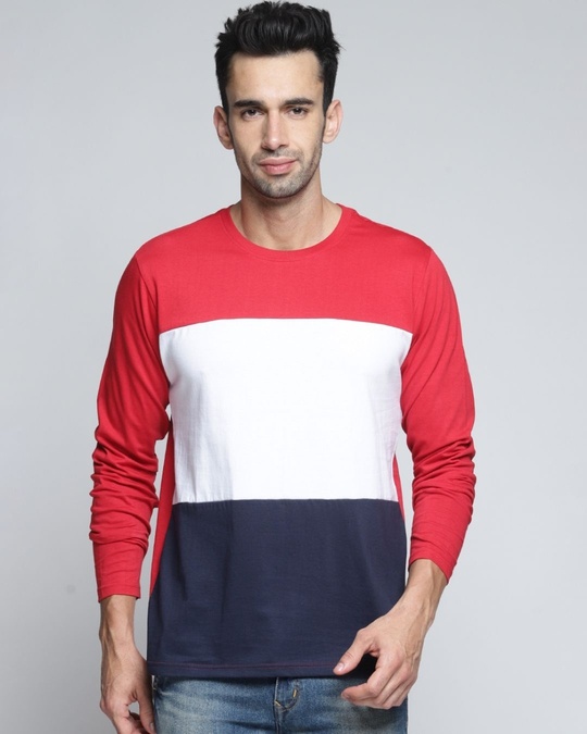 Shop Men's Multicolor Colourblocked T-shirt-Front