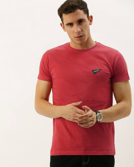 Shop Men's Red Solid T-shirt-Front