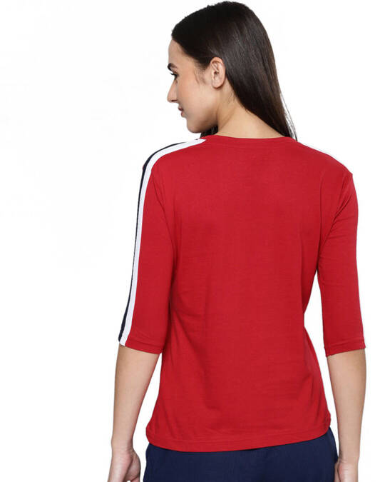 Shop Women's Red Solid T-shirt-Back