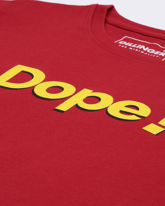 Shop Red Typography T Shirt-Full
