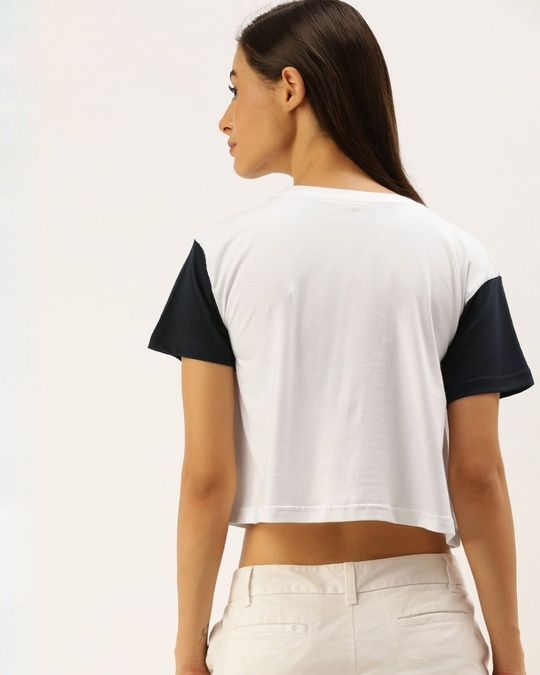 Shop White Graphic Print T Shirt-Back