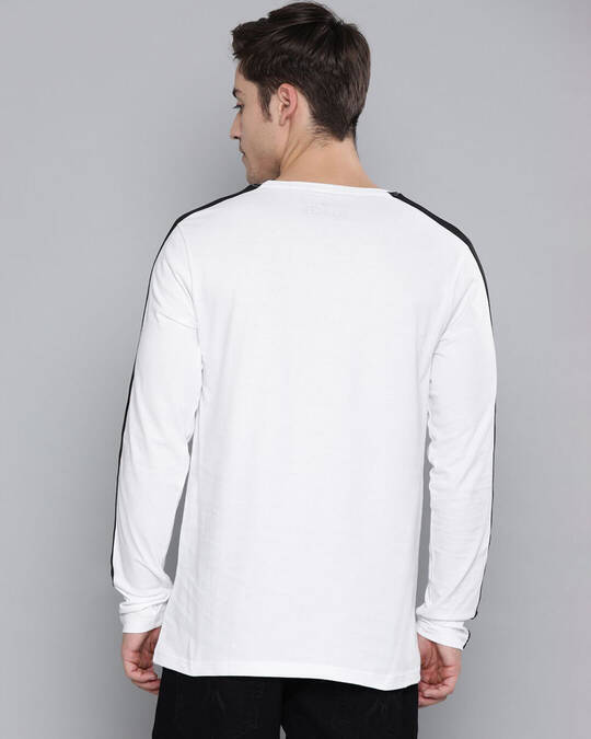 Shop Men's White Solid T-shirt-Back