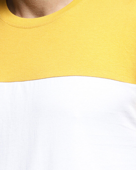Shop Yellow Colourblocked T Shirt-Full