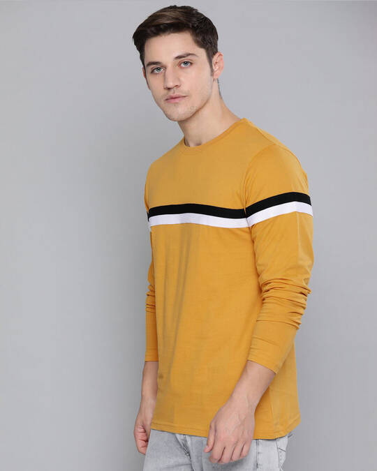 Shop Men's Yellow Solid T-shirt-Design