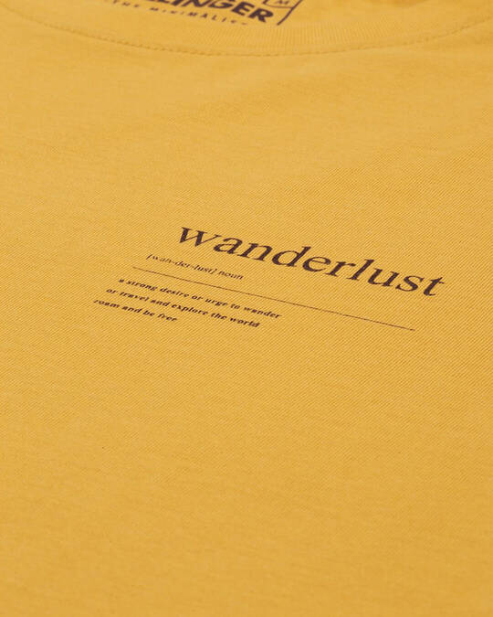 Shop Men's Yellow Typography T-shirt-Full