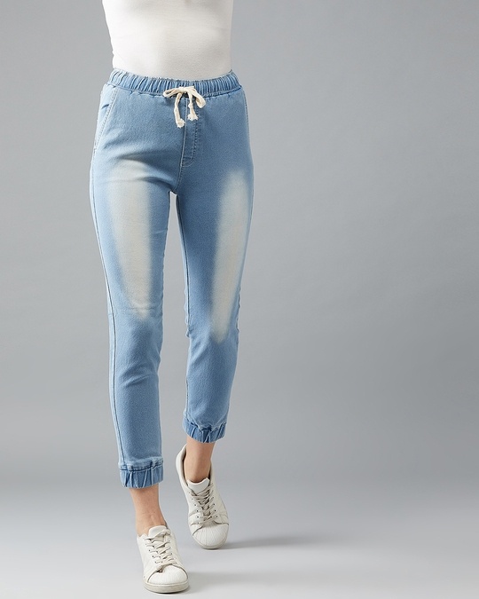 Shop Just The Right Madness Denim Jogger-Front