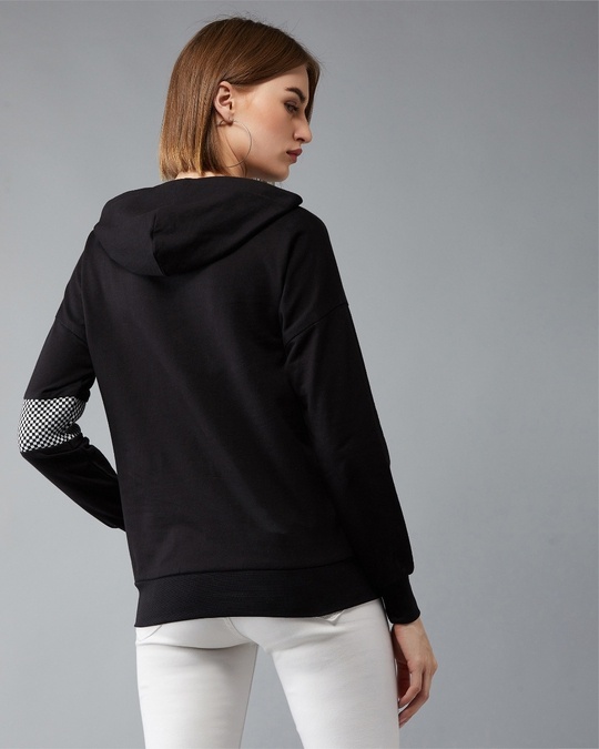 Shop Starting Over Checks Hooded Sweatshirt-Design