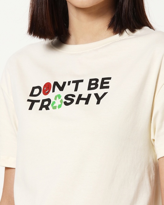 Shop Don't Be Trashy Women's Printed Short Top