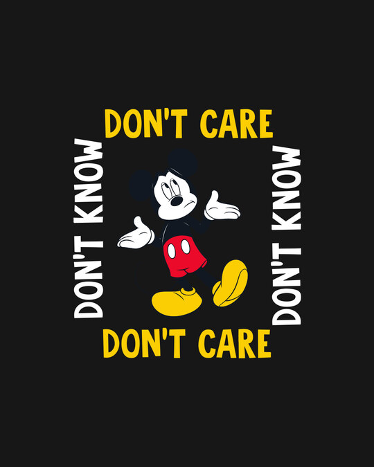 Shop Don't Care Mickey Crewneck Varsity Rib H/S T-Shirt (DL) Multicolor-Full